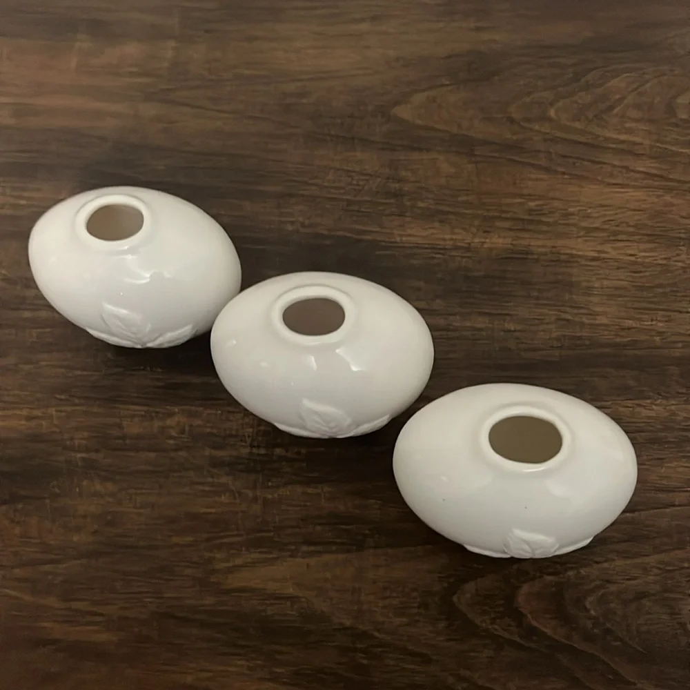 Set of 3 ceramic bud vases, VTG - Picture 4 of 8